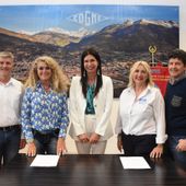 Da sn Paolo David, vcepresidente Avis VdA; Monica Pirovano – Direttore generale Cogne Acciai Speciali;