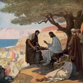 'Gesù e il miracolo della moltiplicazione dei pani e dei pesci', 1909-Gebhard Fugel
