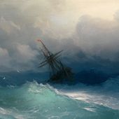 'Nave nel mare in tempesta' (1858); Ivan Konstantinovic Ajvazovskij (1817-1900)