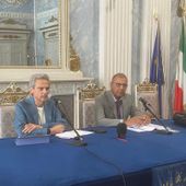 Il sindaco di Aosta, Gianni Nuti e l'assessore ai Lavori pubblici Corrado Cometto