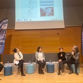 Sindaco e progettisti sul palco della Sala polivalente di Arvier