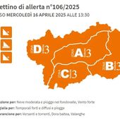Nuova allerta per piogge su tutta la Valle d'Aosta e rischio valanghe