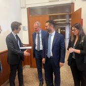 I legali dei ricorrenti e della Giunta regionale al termine dell'udienza di martedì scorso