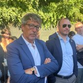 L'avvocato Corrado Bellora (a sn) e il capogruppo della Lega VdA in Consiglio Valle Andrea Manfrin