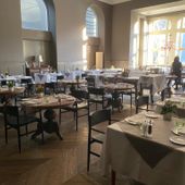 Una sala ristorante del Grand Hotel Billia