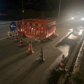 Aosta, buca nell'asfalto in corso St-Martin de Corléans