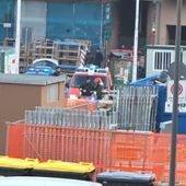 Forze dell'ordine e Vigili del fuoco nel cantiere del Pinqua