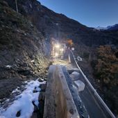 Frana sul cantiere, riapre la strada regionale 45 di Ayas