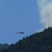 L'elicottero in azione (photo credit Franco Zanin)