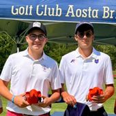 21 giugno 2025 a Brissogne; Emanuele Galeppini (a dx) insieme al compagno di circolo Gabriele Gattiglia, secondo classificato nel torneo valdostano