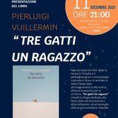'Tre gatti. Un ragazzo', Pierluigi Vuillermin a Pollein con il suo nuovo romanzo 'Tre gatti. Un ragazzo', Pierluigi Vuillermin a Pollein con il suo nuovo romanzo