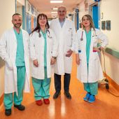 Da sn Luca Vaccaro, Francesca Lucchese, Franz De La Pierre (Direttore della SC Geriatria) e Fiamma Burgassi Da sn Luca Vaccaro, Francesca Lucchese, Franz De La Pierre (Direttore della SC Geriatria) e Fiamma Burgassi