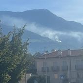 Incendio boschivo a Morgonaz di Quart Incendio boschivo a Morgonaz di Quart