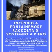 Incendio a Planaz di Fontainemore, raccolta fondi per aiutare Piero a ripartire Incendio a Planaz di Fontainemore, raccolta fondi per aiutare Piero a ripartire