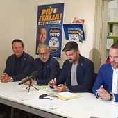 Un momento della conferenza stampa di presentazione dell'iniziativa Un momento della conferenza stampa di presentazione dell'iniziativa