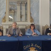 Da sn Sarah Burgay, Gianni Nuti, Clotilde Forcellati e Roberta Carla Balbis alla presentazione di 'Miroir'