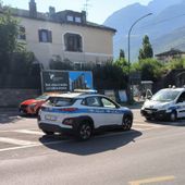 La Polizia locale sul luogo dell'incidente La Polizia locale sul luogo dell'incidente
