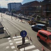 Un tratto di corso Lancieri ad Aosta