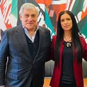 Antonio Tajiani insieme a Emily Rini, sua consigliera politica e Presidente della Società italiana del Traforo del Monte Bianco-SITMB