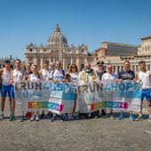 Gli atleti valdostani alla partenza di RUNHOPE