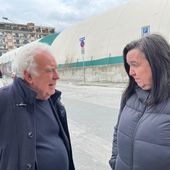 Michele Santoro ed Erika Guichardaz