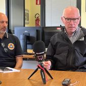 Valerio Segor insieme al Presidente della Giunta e Prefetto regionale, Renzo Testolin