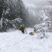 Recuperati un freerider ferito e quattro bloccati in un canalone in Val Veny