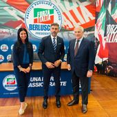 Da sn Emily Rini, Marco Sorbara e Antonio Tajani