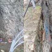 L'ingresso della Torre 'prima' e 'dopo' il passaggio dei volontari di Legambiente VdA