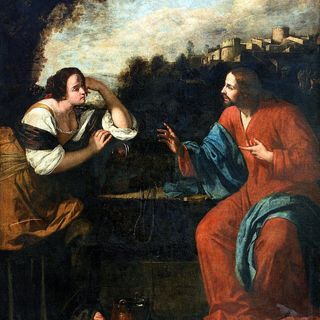Cristo e la samaritana al pozzo (1637) di Artemisia Gentileschi (1593,1656)