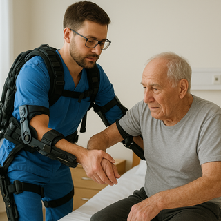 Assistenza sanitaria con esoscheletro