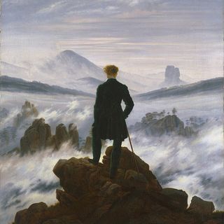 'Viandante sul mare di nebbia', 1818- Caspar David Friedrich (1774-1840)