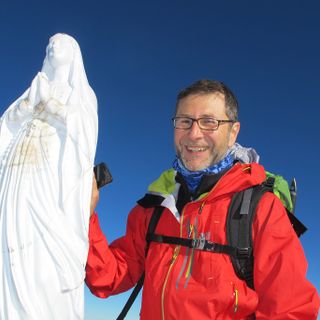 Fabio Fazio in vetta al Gran Paradiso