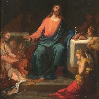 Gesù benedice il pane e il vino, 1834- Tommaso Gazzarini (1790-1853)