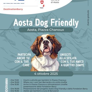 Aosta Dog Friendly, cani protagonisti in piazza Chanoux