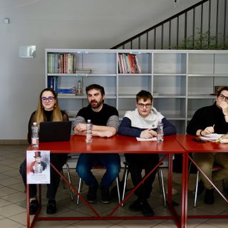 Un momento della presentazione del bando