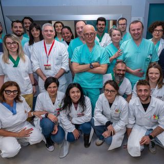 Parte delle équipes di Radiologia e Fisica Sanitaria del 'Parini'
