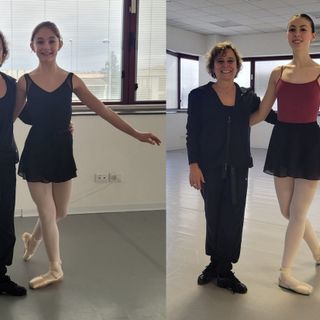 Sofia Maria e Luna con la maestra Lucia Geppi
