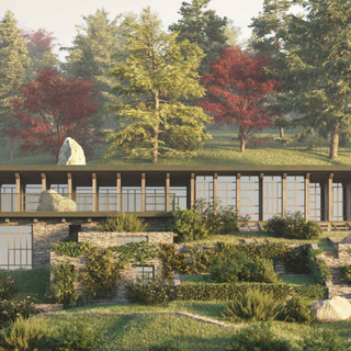 Il rendering di Villa Catella