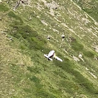 L'ultraleggero caduto vicino al rifugio Frassati
