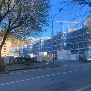 Un cantiere del Bonus 110 al Quartiere Cogne di Aosta
