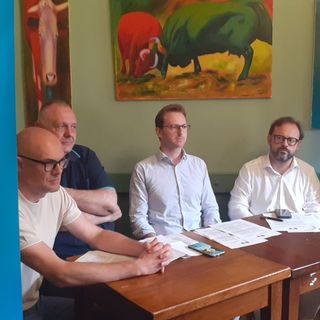 Una riunione Adc-Uv; da sn Ronny Borbey (SA), Aldo Di Marco (PlA), Joel Farcoz (UV) e Stefano Aggravi (RV)