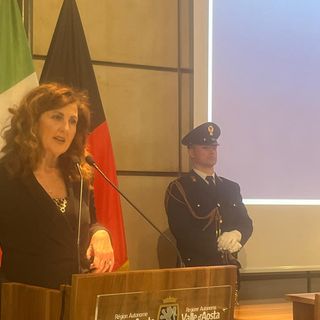 Il questore Angela Cannavale durante il suo intervento a Palazzo regionale