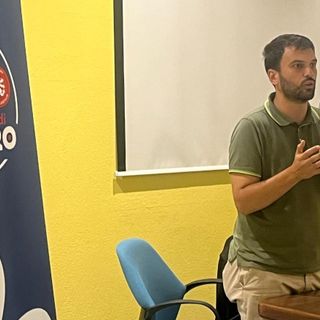 Marco Carrel durante un comizio degli Autonomisti di Centro a Verres lo scorso settembre