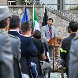 L'intervento dell'assessore Carrel durante la Festa (photo credit Paolo Rey, cliccare sull'immagine per avviare la gallery)