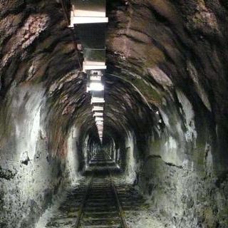 Un tratto della galleria del Drinc così com'è oggi