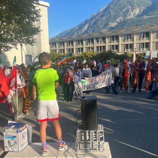 Una recente manifestazione pro Palestina ad Aosta