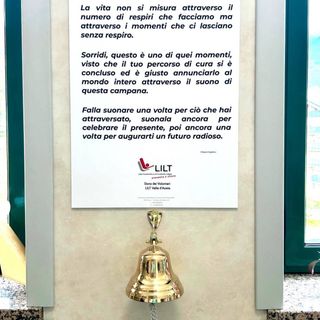 Al 'Parini' è arrivata la Campana del Sollievo per i malati di tumore