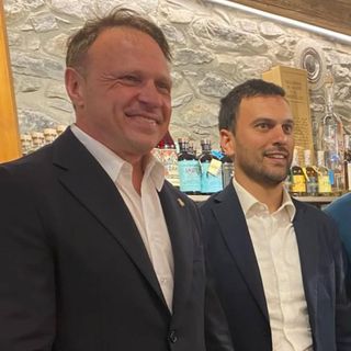 Il ministro Francesco Lollobrigida e l'assessore Marco Carrel