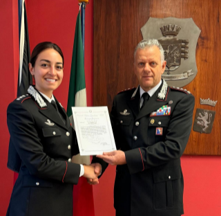 Encomio al capitano della Compagnia CC di Chatillon Chiara Ricciardi